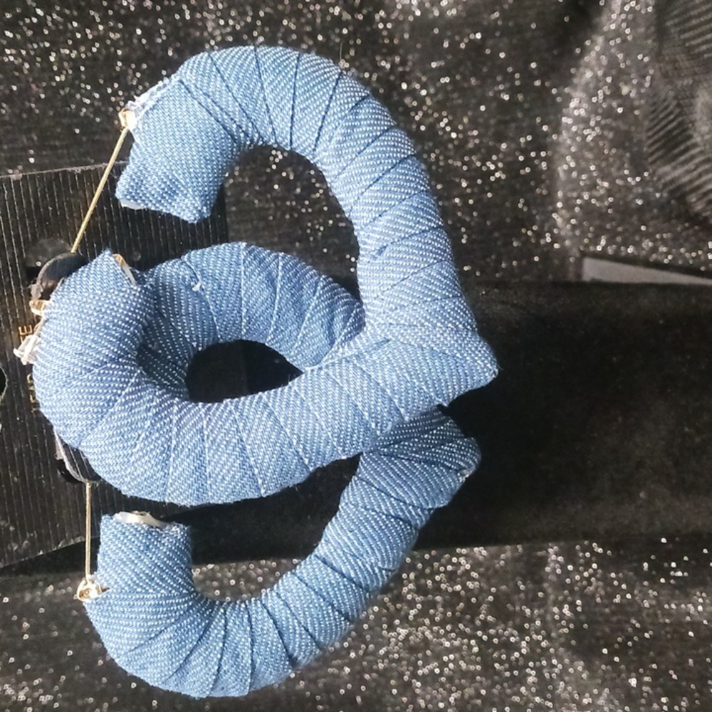 Denim Earrings